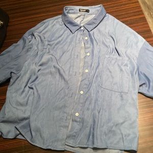 Blue button down shirt
